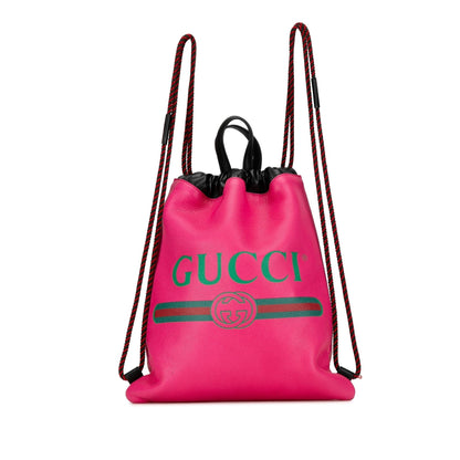 Gucci Logo Drawstring Backpack (7UcvNP)