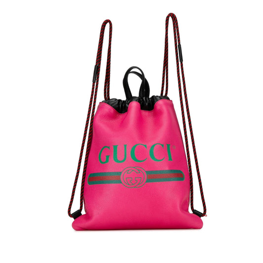Gucci Logo Drawstring Backpack (7UcvNP)