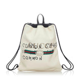 Gucci Logo Drawstring Leather Backpack (32109)