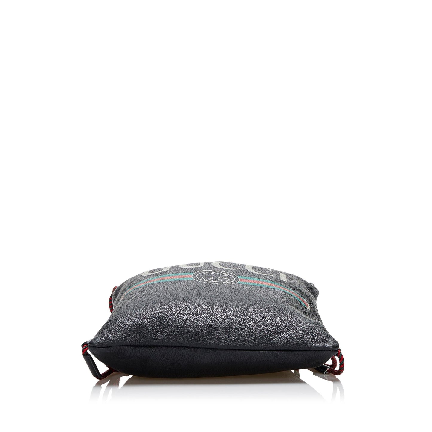 Gucci Logo Drawstring Leather Backpack (f1YPPC)