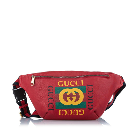 Gucci Logo Leather Belt Bag (33795)