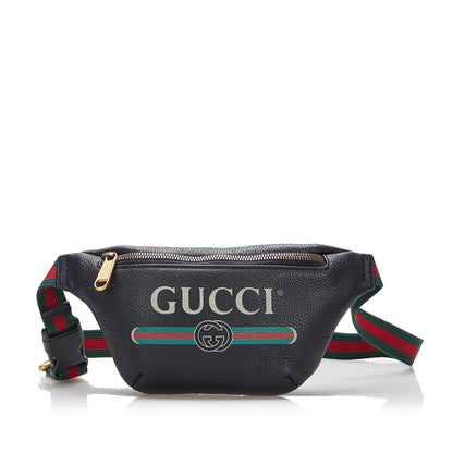 Gucci Logo Leather Belt Bag (37503)