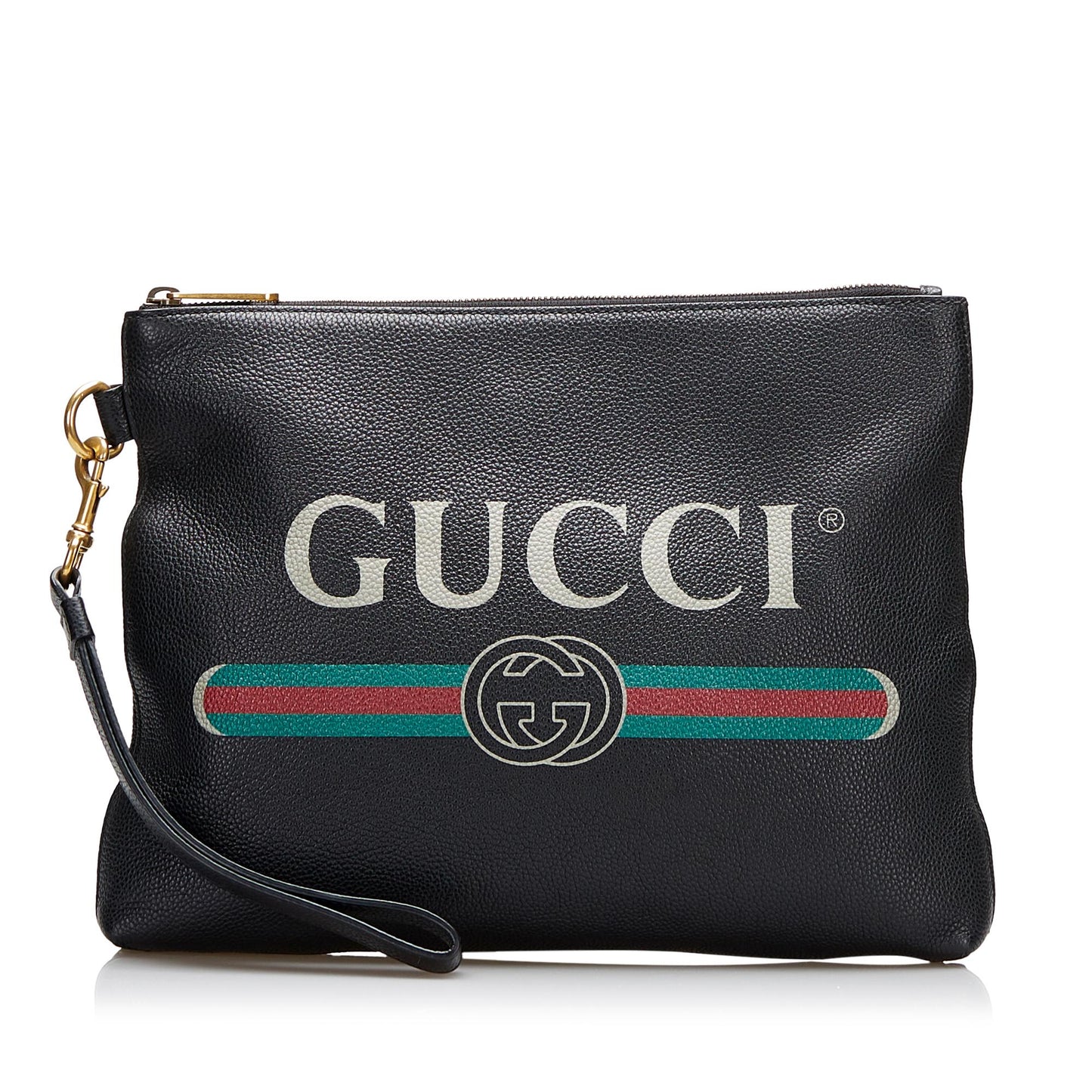Gucci Logo Leather Clutch (Kmt4iX)