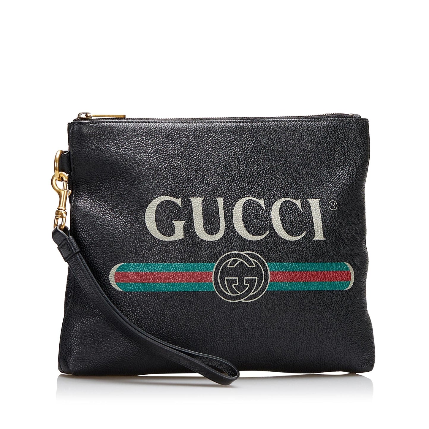 Gucci Logo Leather Clutch (Kmt4iX)