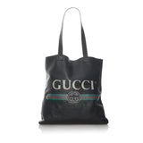 Gucci Logo Leather Tote Bag (SHG-29841)