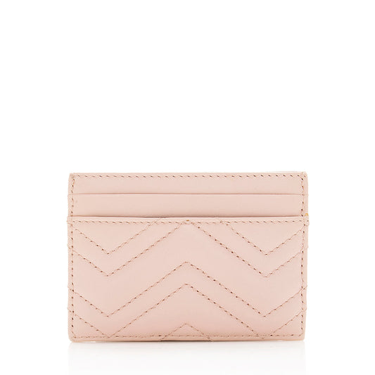 Gucci Matelasse Leather GG Marmont Card Case (SHF-19301)