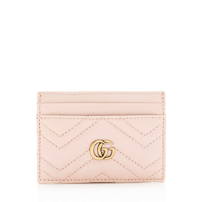 Gucci Matelasse Leather GG Marmont Card Case (SHF-19301)