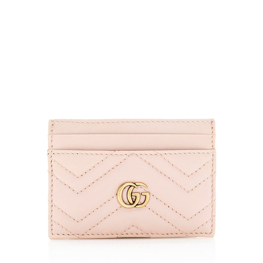Gucci Matelasse Leather GG Marmont Card Case (SHF-19301)