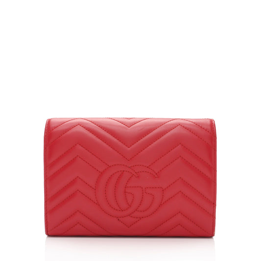 Gucci Matelasse Leather GG Marmont Mini Wallet on Chain Bag (SHF-2R5i8G)