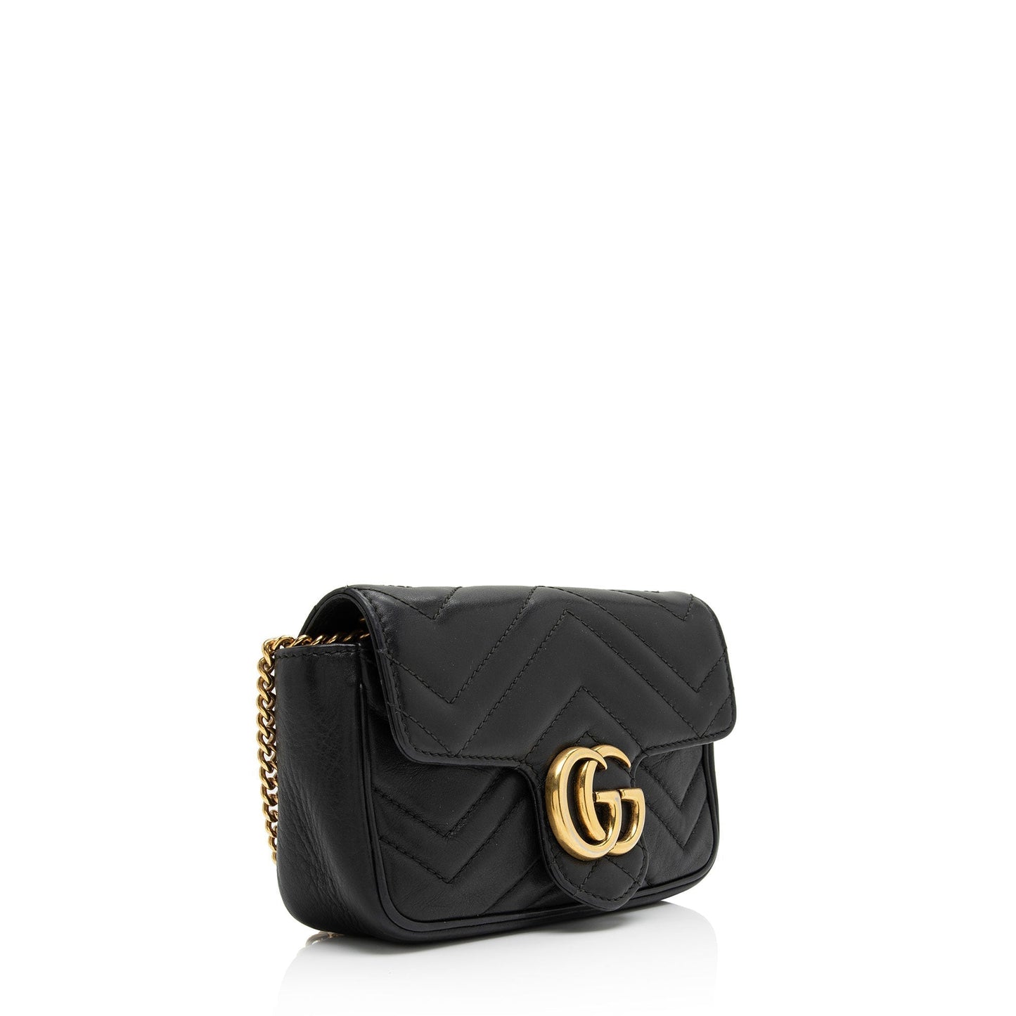 Gucci Matelasse Leather GG Marmont Super Mini Bag (SHF-PG5W8B)