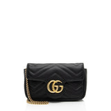 Gucci Matelasse Leather GG Marmont Super Mini Flap Bag (SHF-yBfrwz)