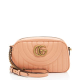 Gucci Matelasse Leather GG Marmont Vertical Ring Small Shoulder Bag