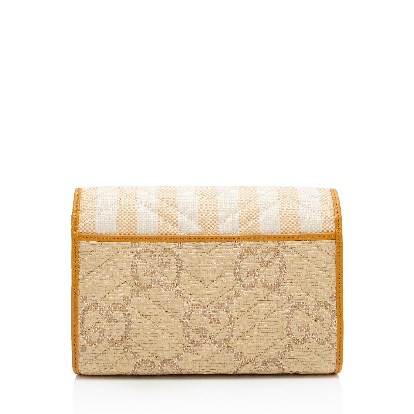 Gucci Matelasse Raffia GG Marmont Mini Wallet on Chain Bag (SHF-voc2lF)