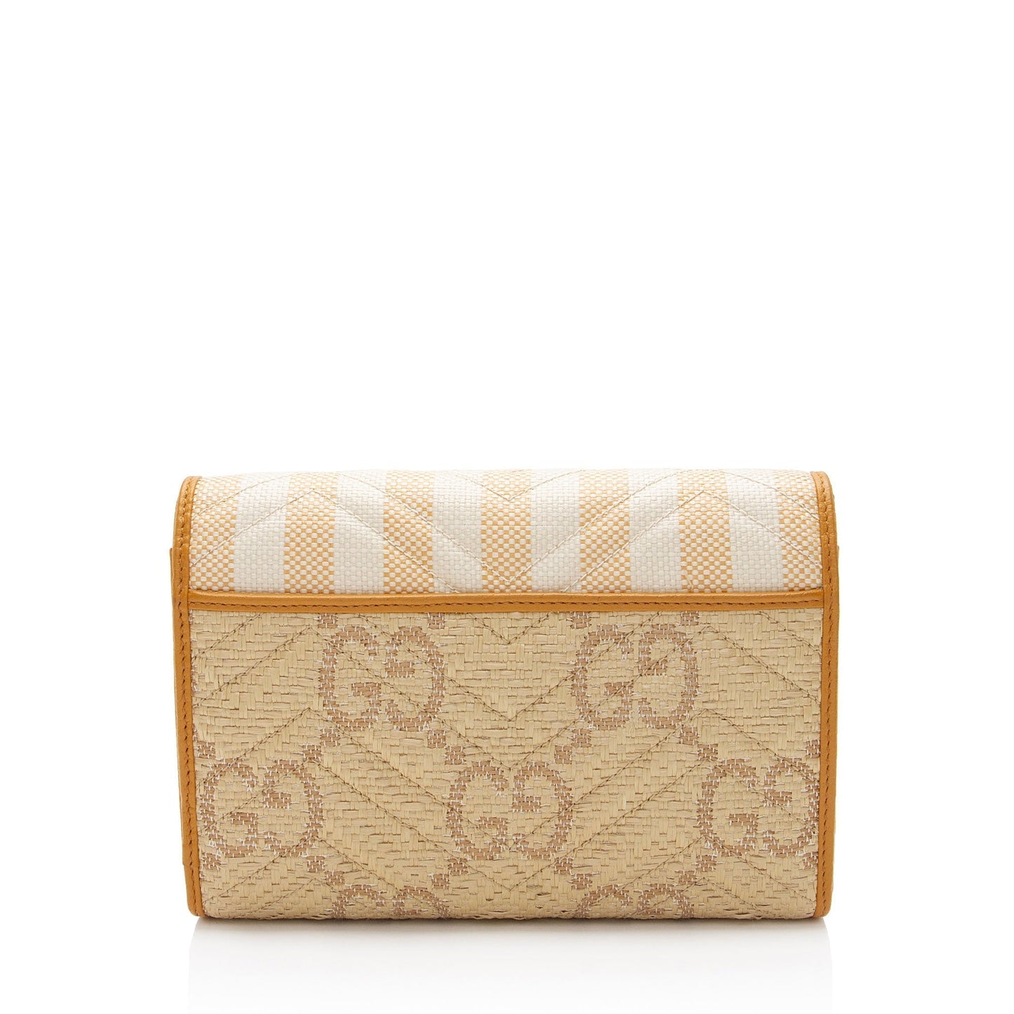 Gucci Matelasse Raffia GG Marmont Mini Wallet on Chain (SHF-wvhz6A)