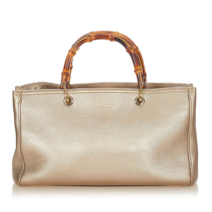 Gucci Medium Bamboo Shopper Leather Satchel (32499)