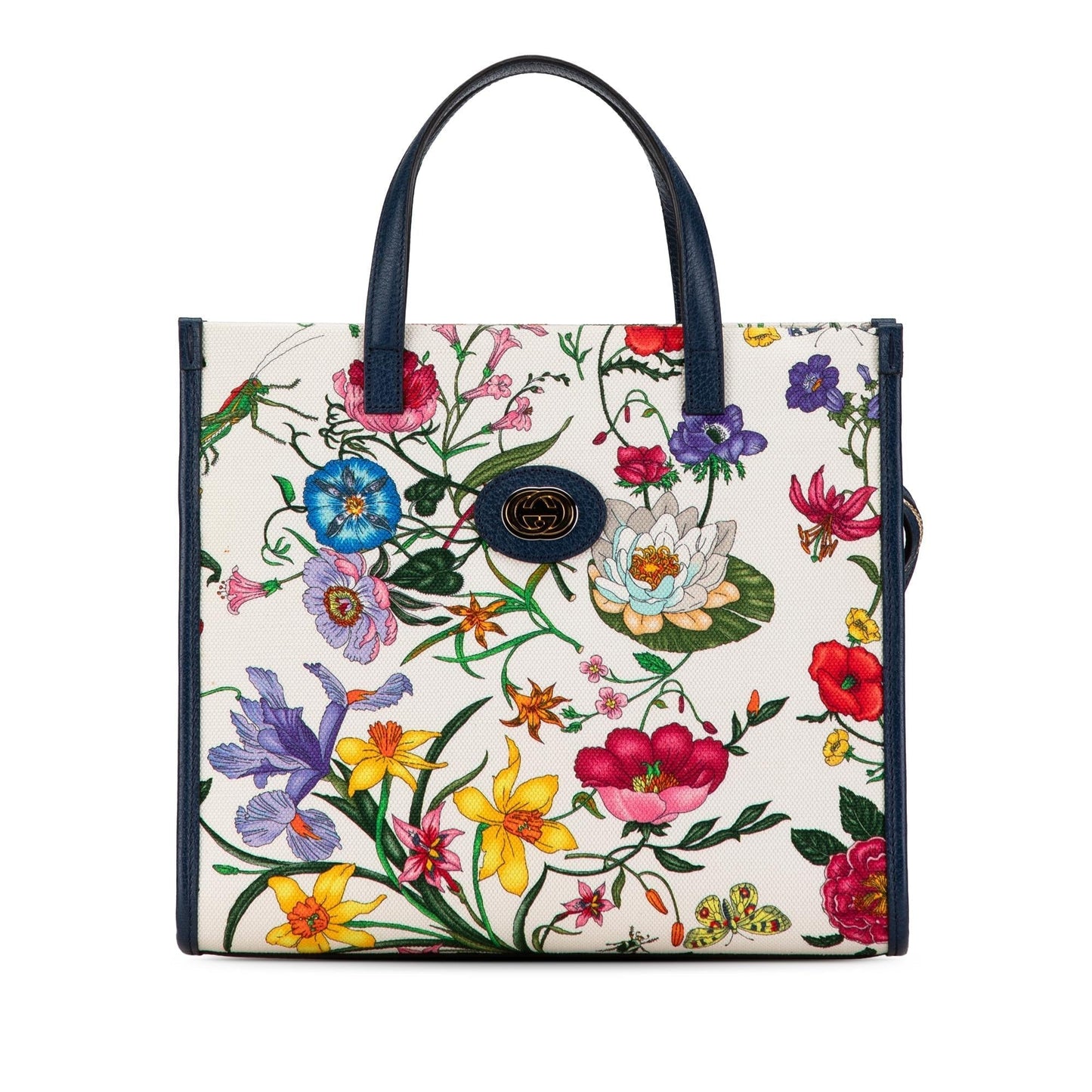 Gucci Medium Canvas Flora Satchel (UiHF9G)