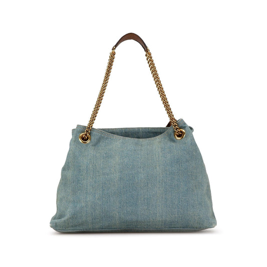 Gucci Medium Denim Soho Chain Tote (HWzqzR)