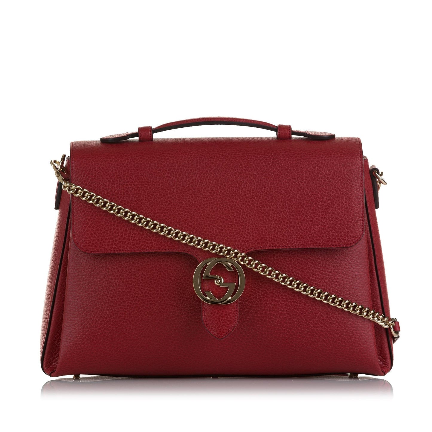 Gucci Medium Dollar Calf Interlocking G Satchel (sMohDR)