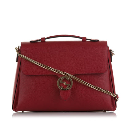 Gucci Medium Dollar Calf Interlocking G Satchel (sMohDR)