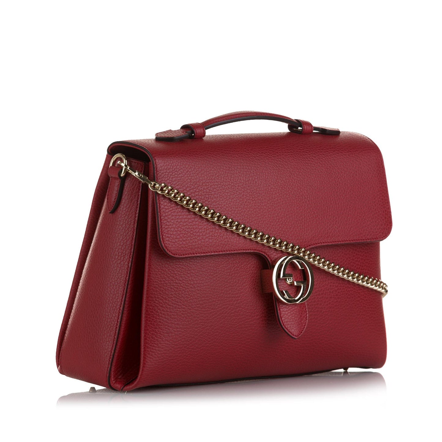 Gucci Medium Dollar Calf Interlocking G Satchel (sMohDR)