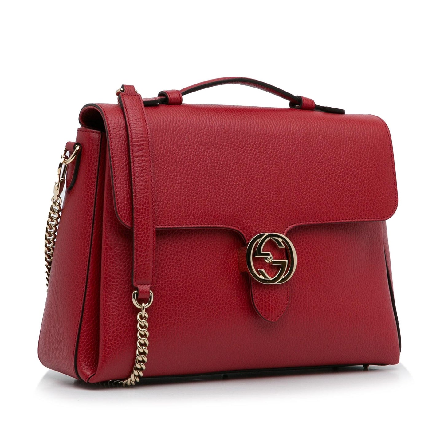 Gucci Medium Dollar Calf Interlocking G Satchel (AMhH0L)