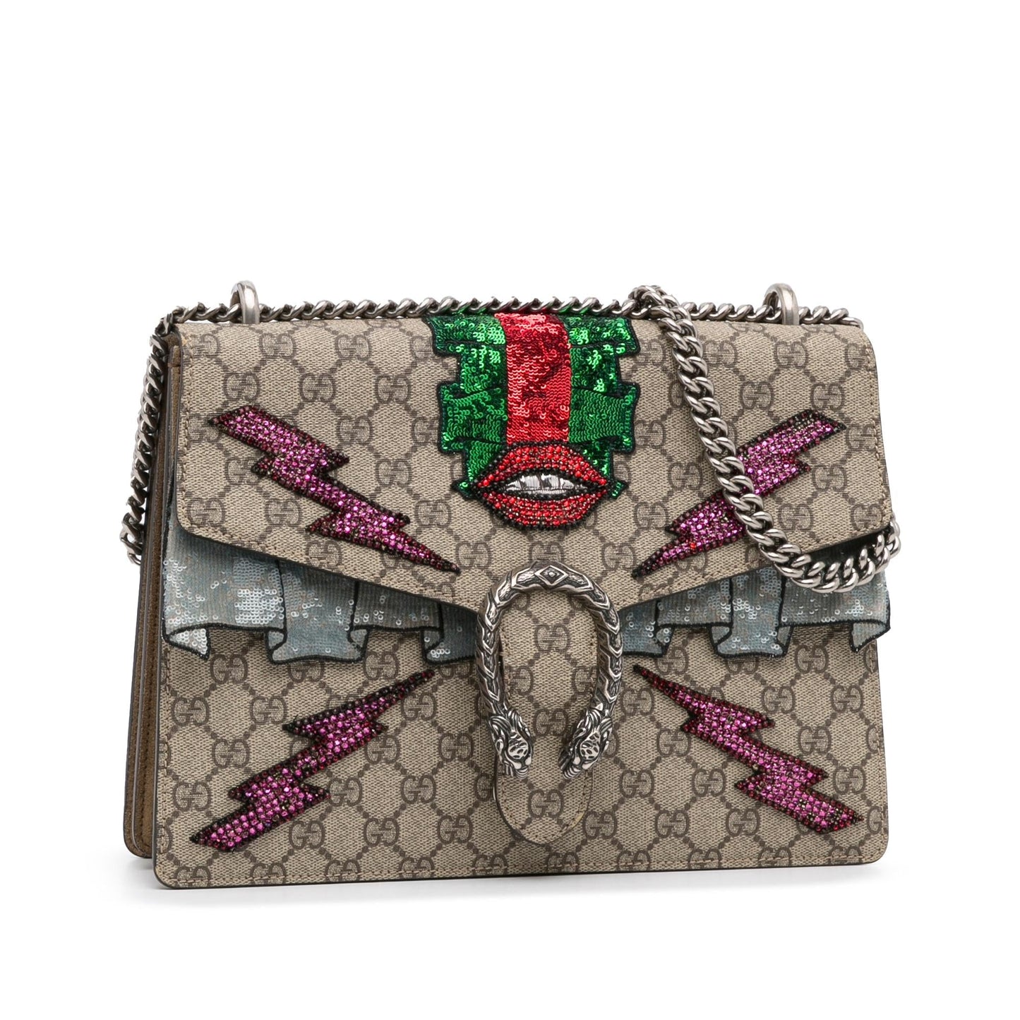 Gucci Medium Embellished GG Supreme Dionysus Shoulder Bag (lkC3tu)