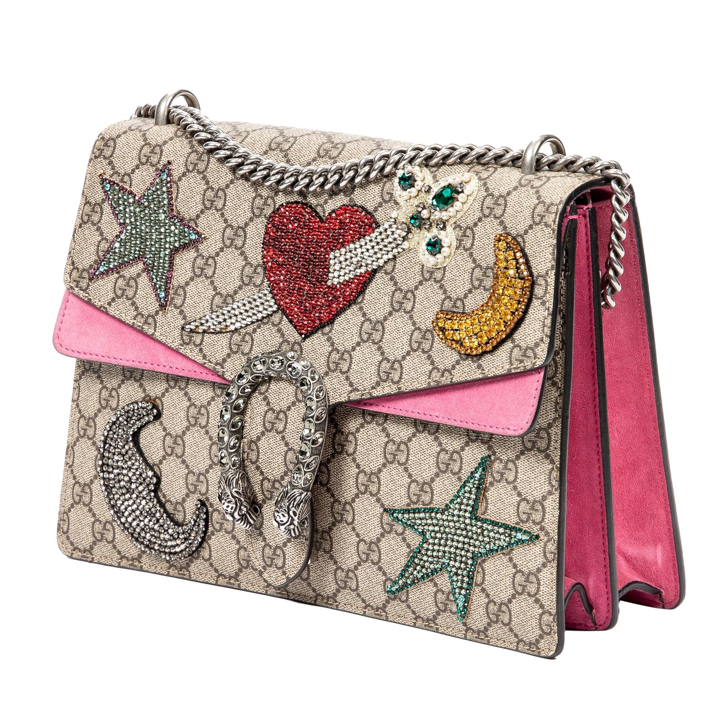 Gucci Medium Embellished GG Supreme Dionysus Shoulder Bag (A3io5I)