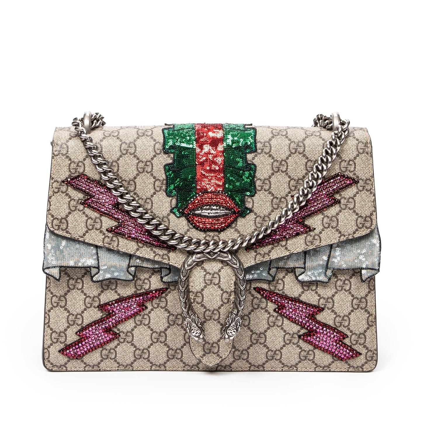 Gucci Medium Embellished GG Supreme Dionysus Shoulder Bag (jB9ofC)