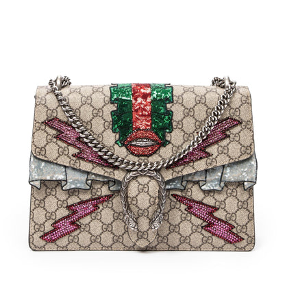 Gucci Medium Embellished GG Supreme Dionysus Shoulder Bag (jB9ofC)