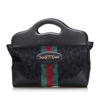 Gucci Medium Embossed Horsebit Velvet Punch Tote (LahSsr)