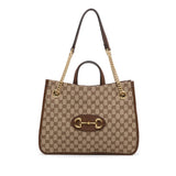 Gucci Medium GG Canvas 1955 Horsebit Chain Tote (NytGs4)
