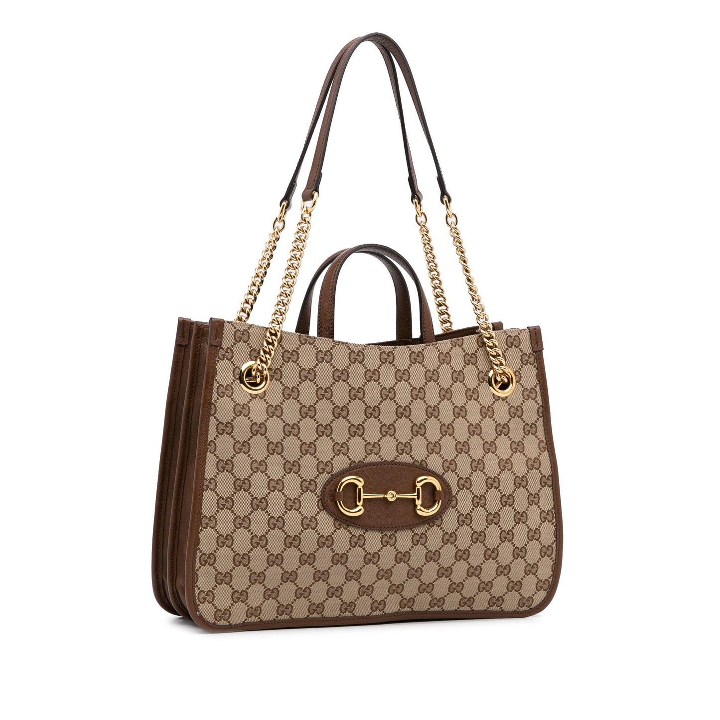 Gucci Medium GG Canvas 1955 Horsebit Chain Tote (NytGs4)