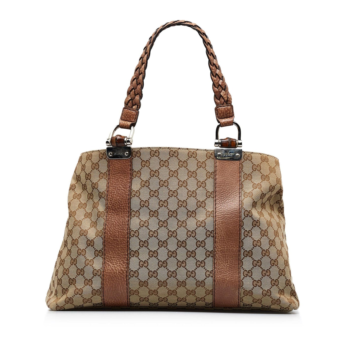 Gucci Medium GG Canvas Bamboo Bar Tote (OK721J)