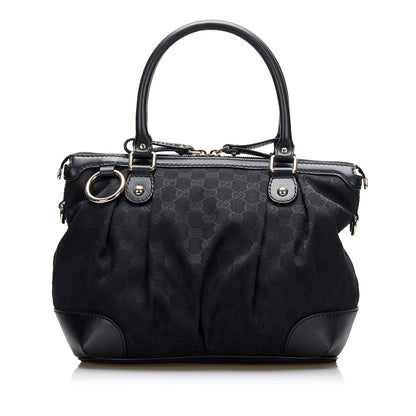 Gucci Medium GG Canvas Sukey Satchel (jijx71)