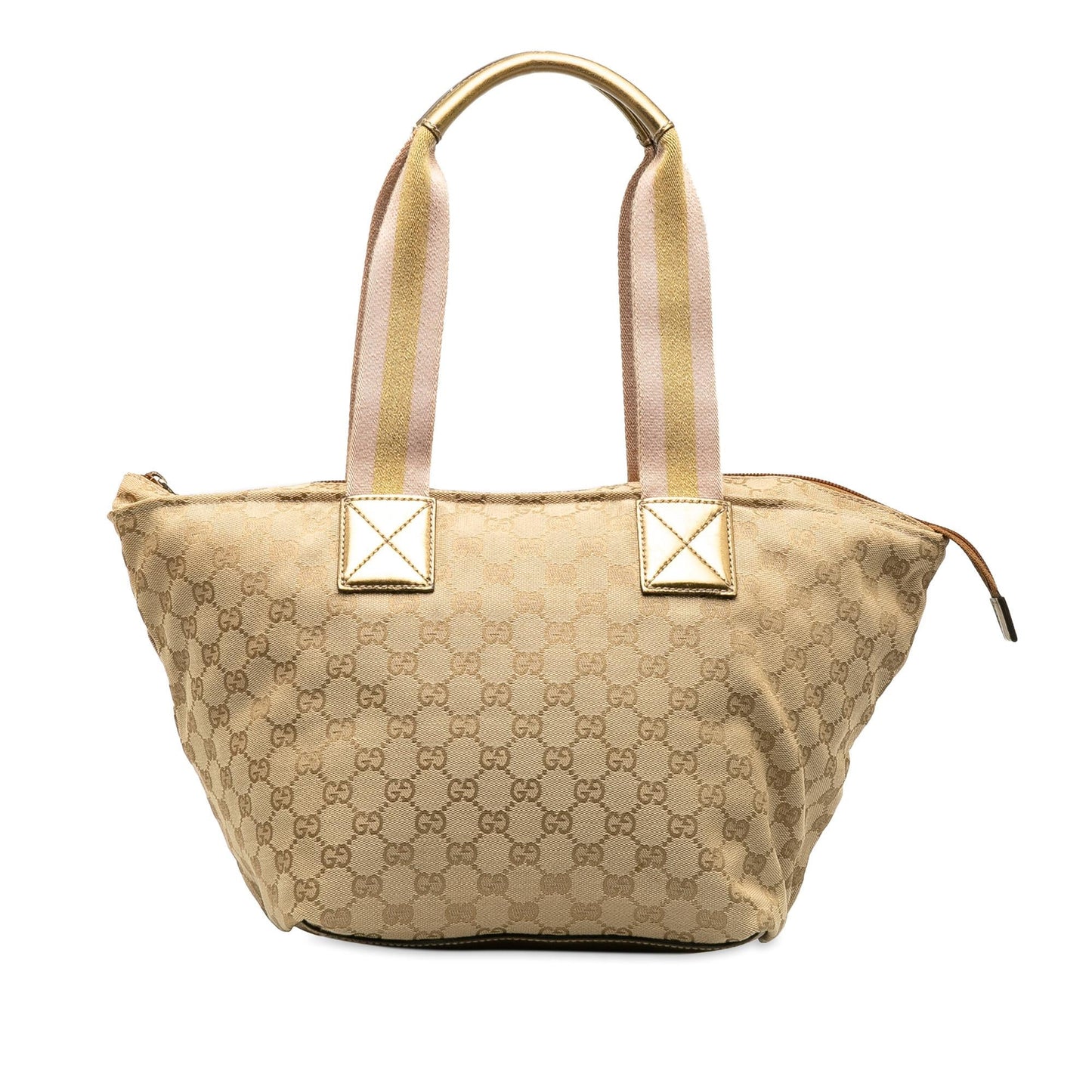 Gucci Medium GG Canvas Web Zip Handbag (kEKFuo)