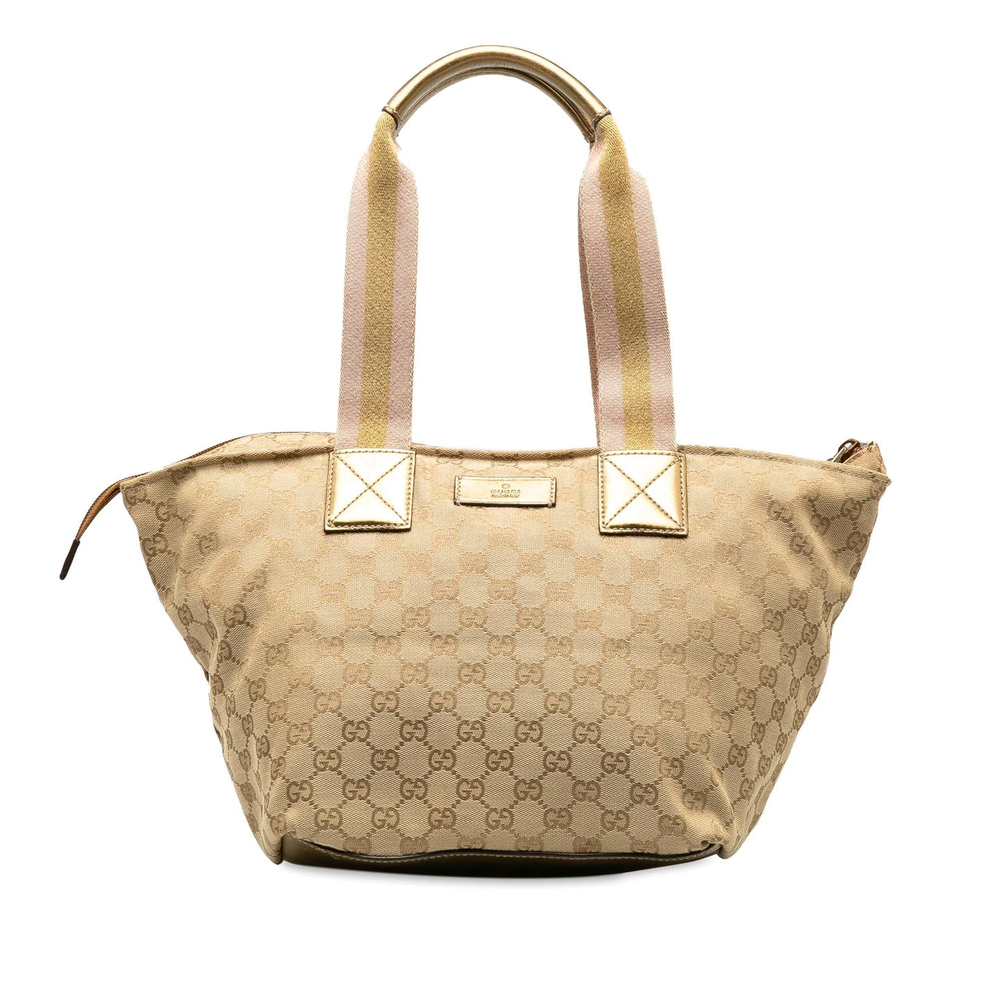 Gucci Medium GG Canvas Web Zip Handbag (kEKFuo)