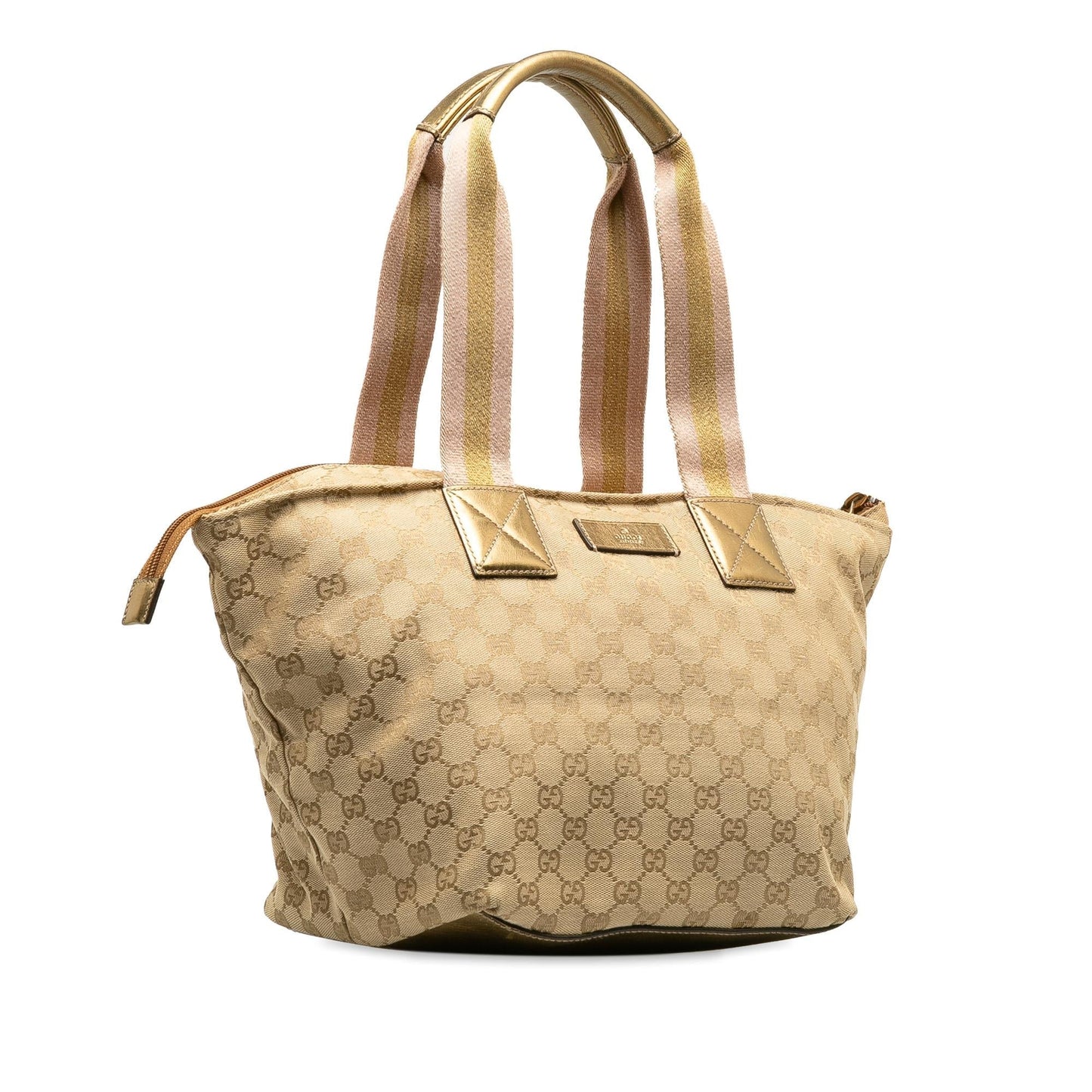Gucci Medium GG Canvas Web Zip Handbag (kEKFuo)