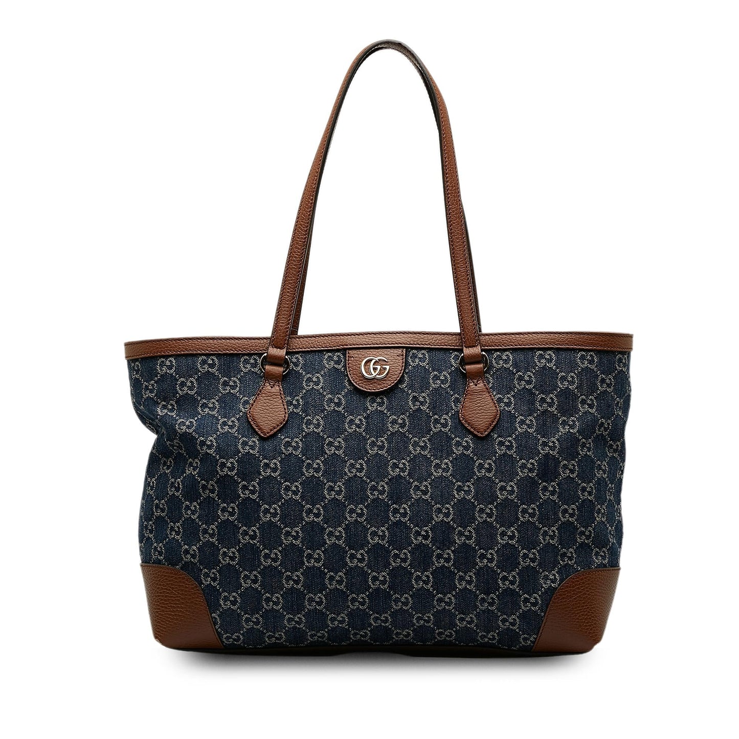 Gucci Medium GG Denim Ophidia Shopping Tote (TjQd49)