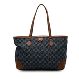 Gucci Medium GG Denim Ophidia Shopping Tote (TjQd49)