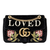 Gucci Medium GG Marmont Embroidered Matelasse Velvet Crossbody (0BOHzd)