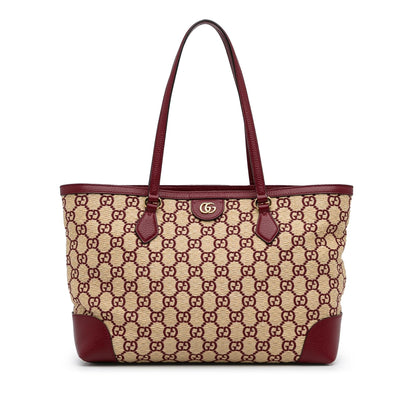 Gucci Medium GG Straw Ophidia Shopping Tote (sqj0kR)