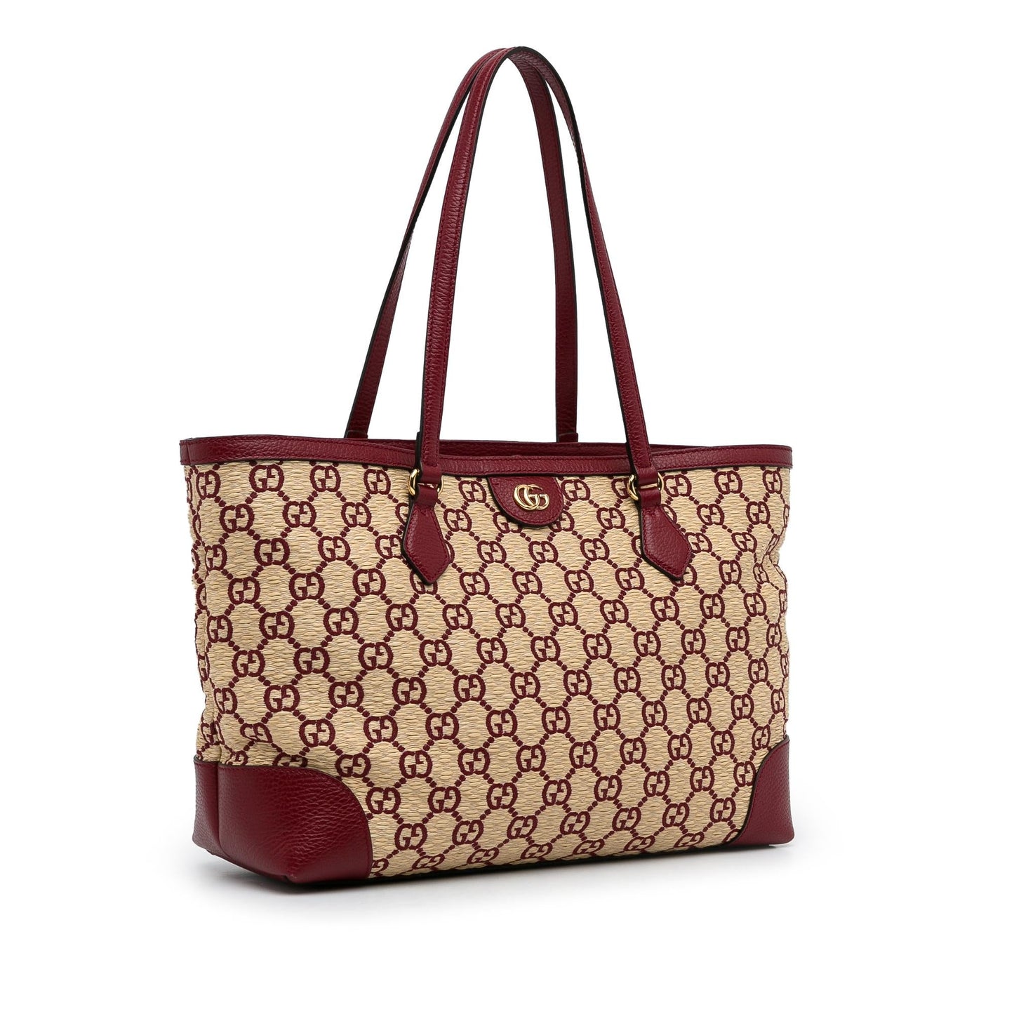 Gucci Medium GG Straw Ophidia Shopping Tote (sqj0kR)