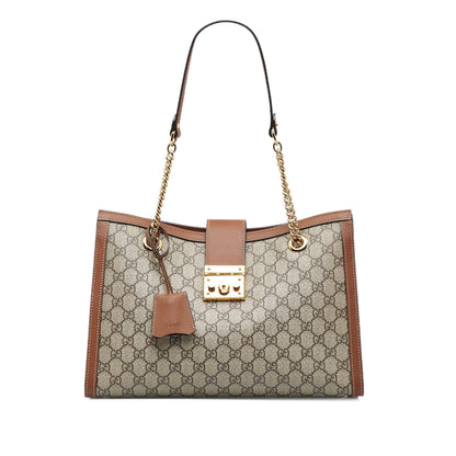 Gucci Medium GG Supreme Padlock Tote Bag (OWy58p)