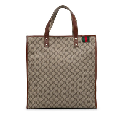 Gucci Medium GG Supreme Web Loop Vertical Tote (fppdZz)