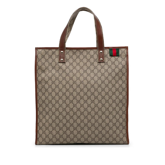 Gucci Medium GG Supreme Web Loop Vertical Tote (fppdZz)