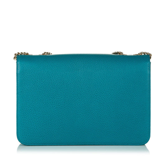 Gucci Medium Interlocking G Leather Crossbody Bag (SHG-32622)