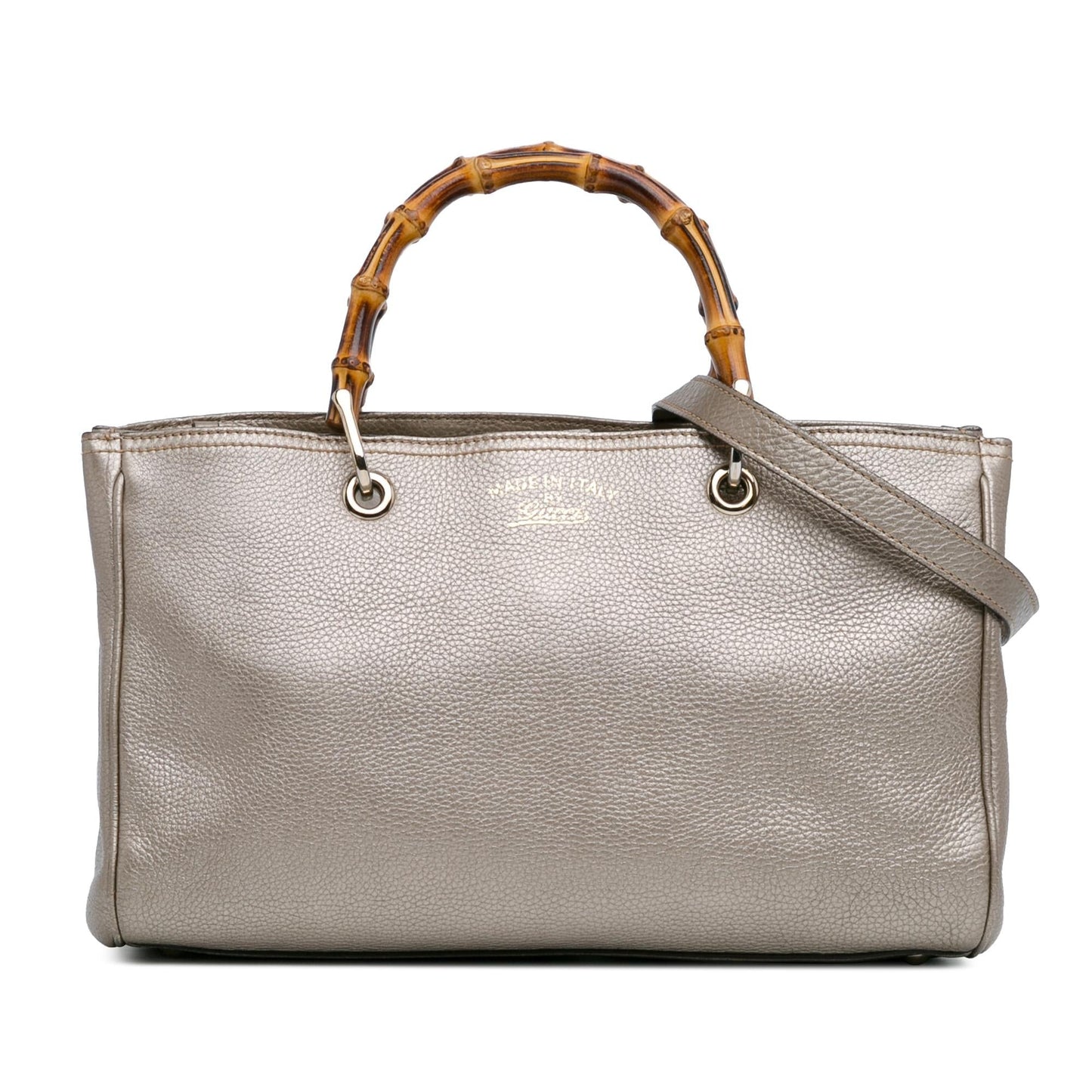 Gucci Medium Leather Bamboo Shopper (Z5WtXN)