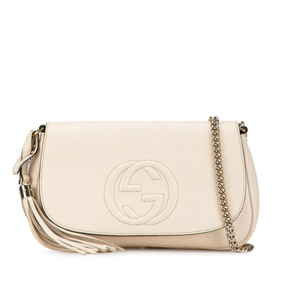 Gucci Medium Leather Soho Chain Flap Crossbody (4F65Xy)