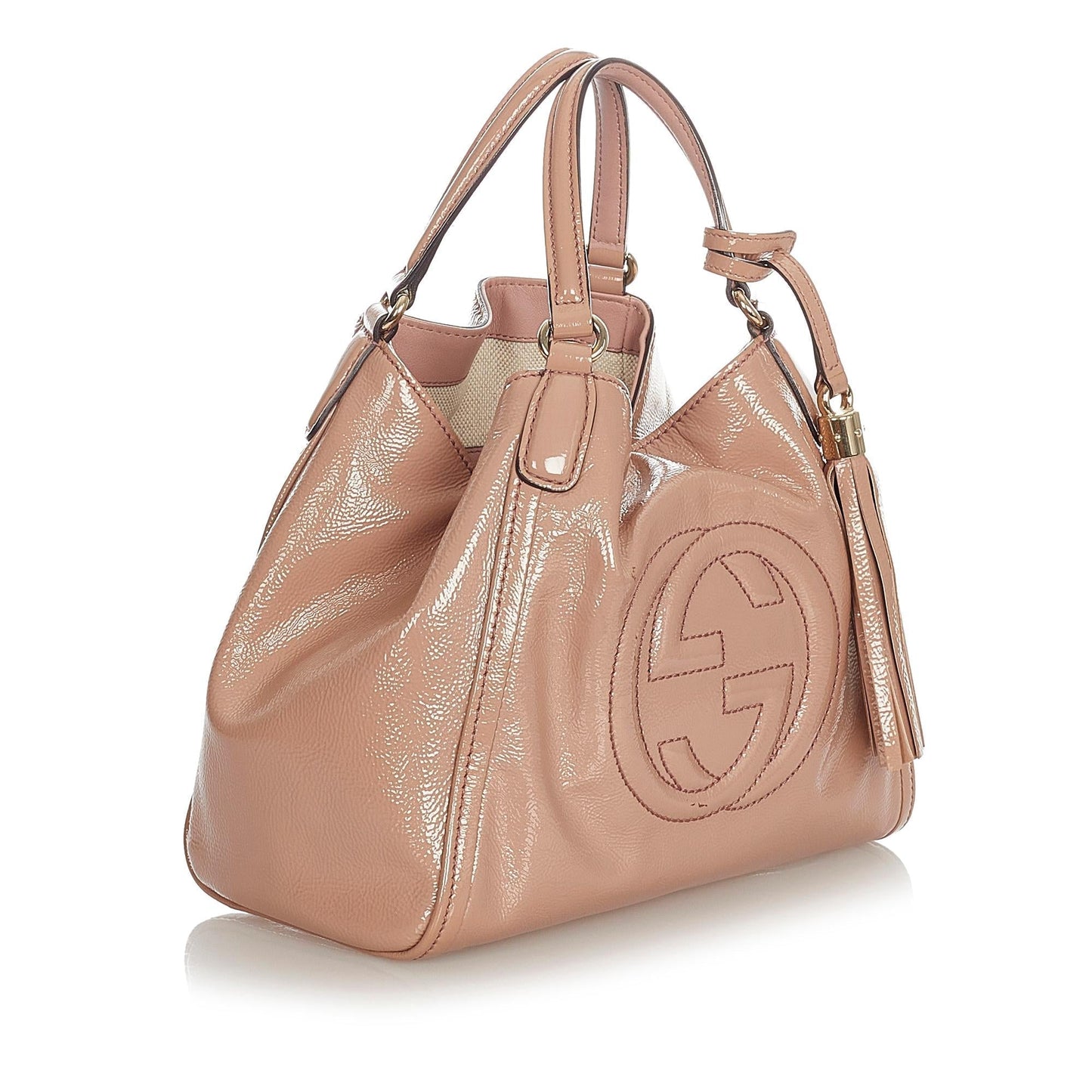 Gucci Medium Patent Soho Cellarius Satchel (Pqws7K)