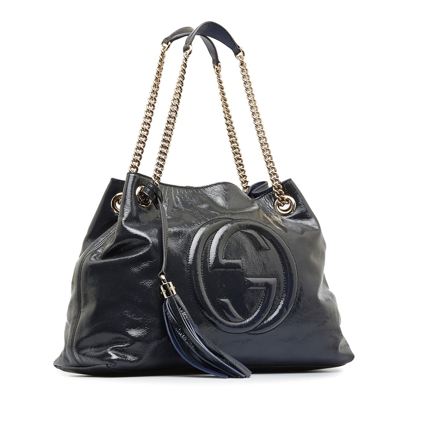 Gucci Medium Patent Soho Chain Tote (66oqjn)